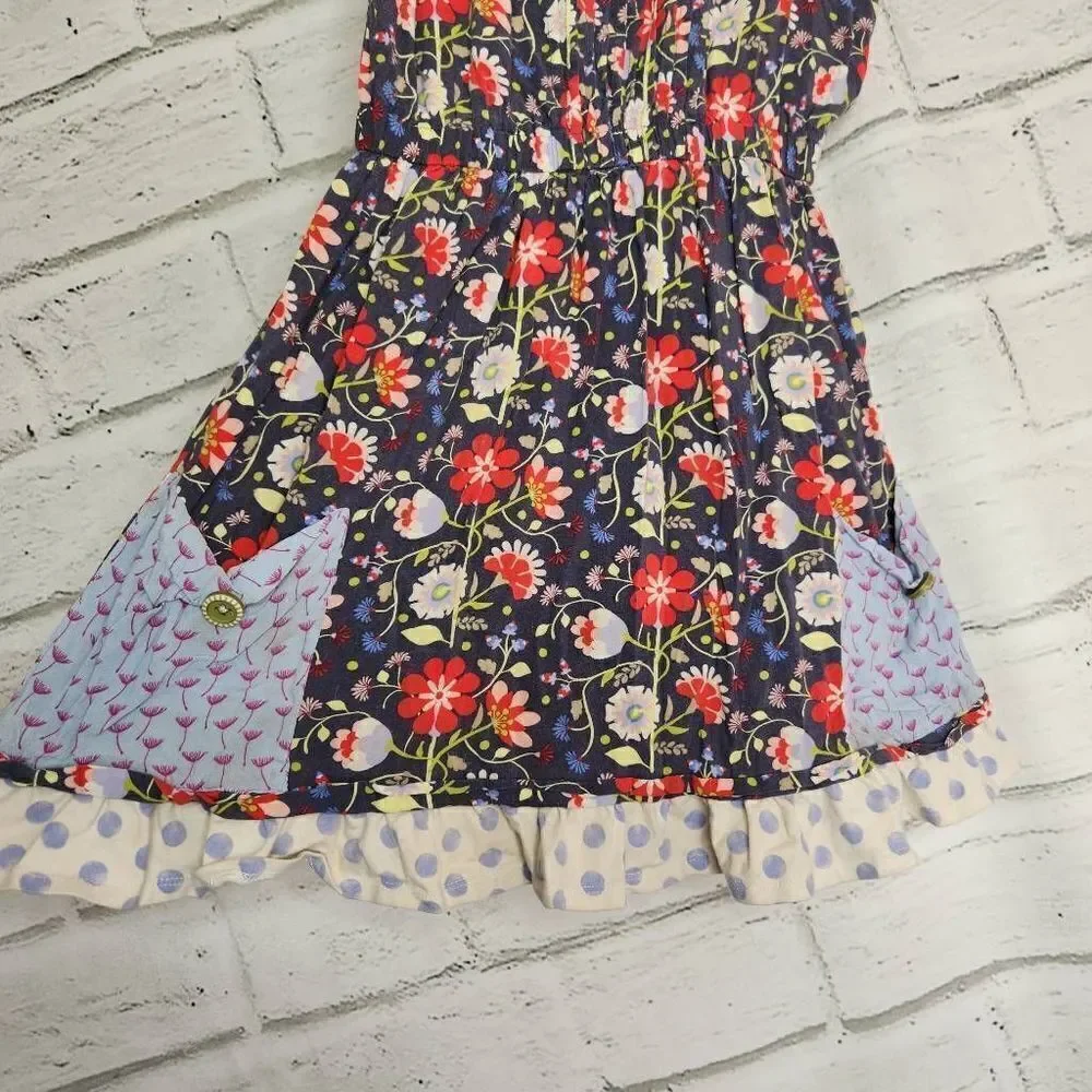 Matilda Jane 435 Floral Sleeveless Fit & Flare Dress Multicolor Size 14 Rayon